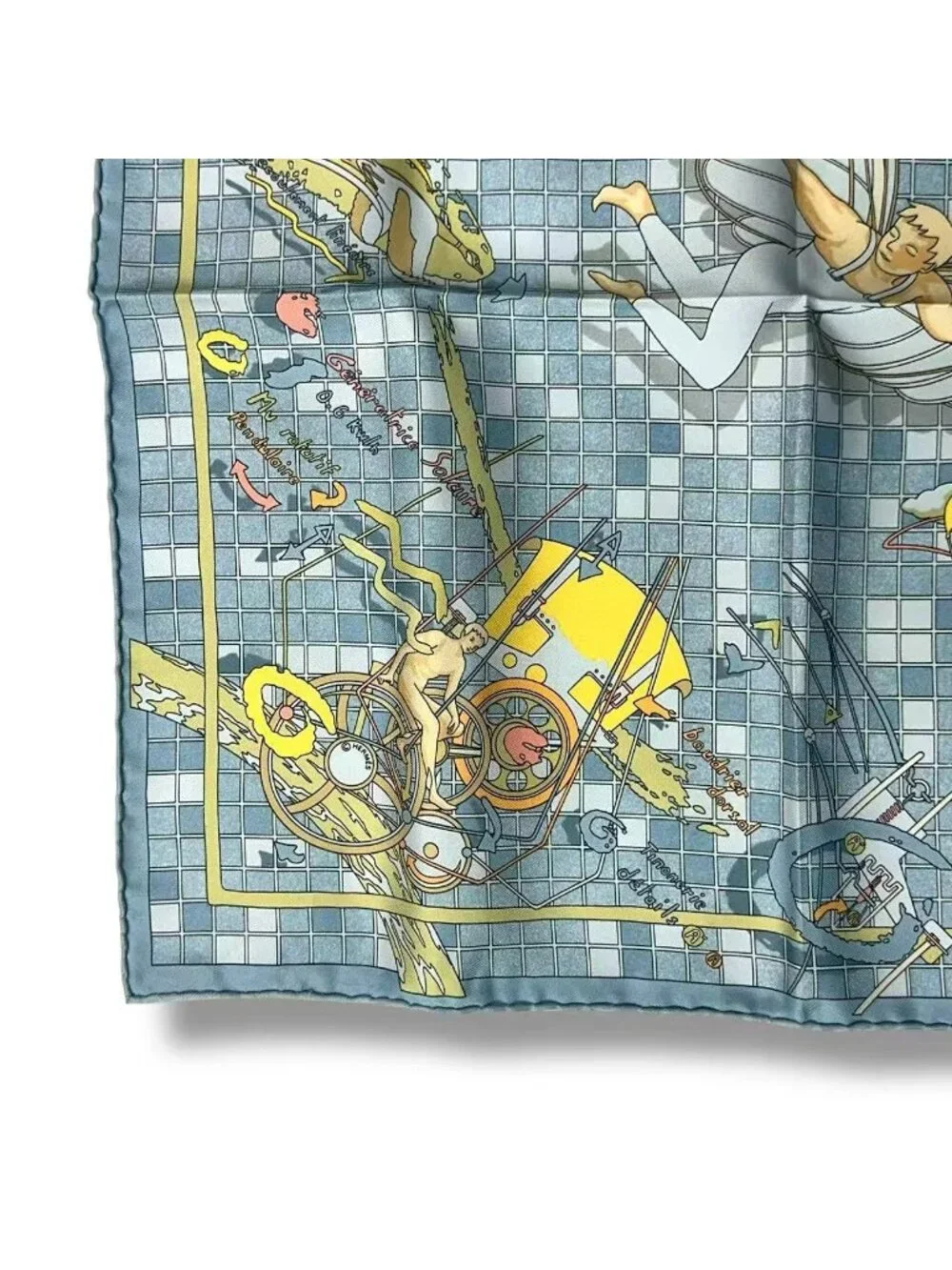 Hermes Scarf Silk Remiges de Fuite Flying Blue - Picture 5 of 9